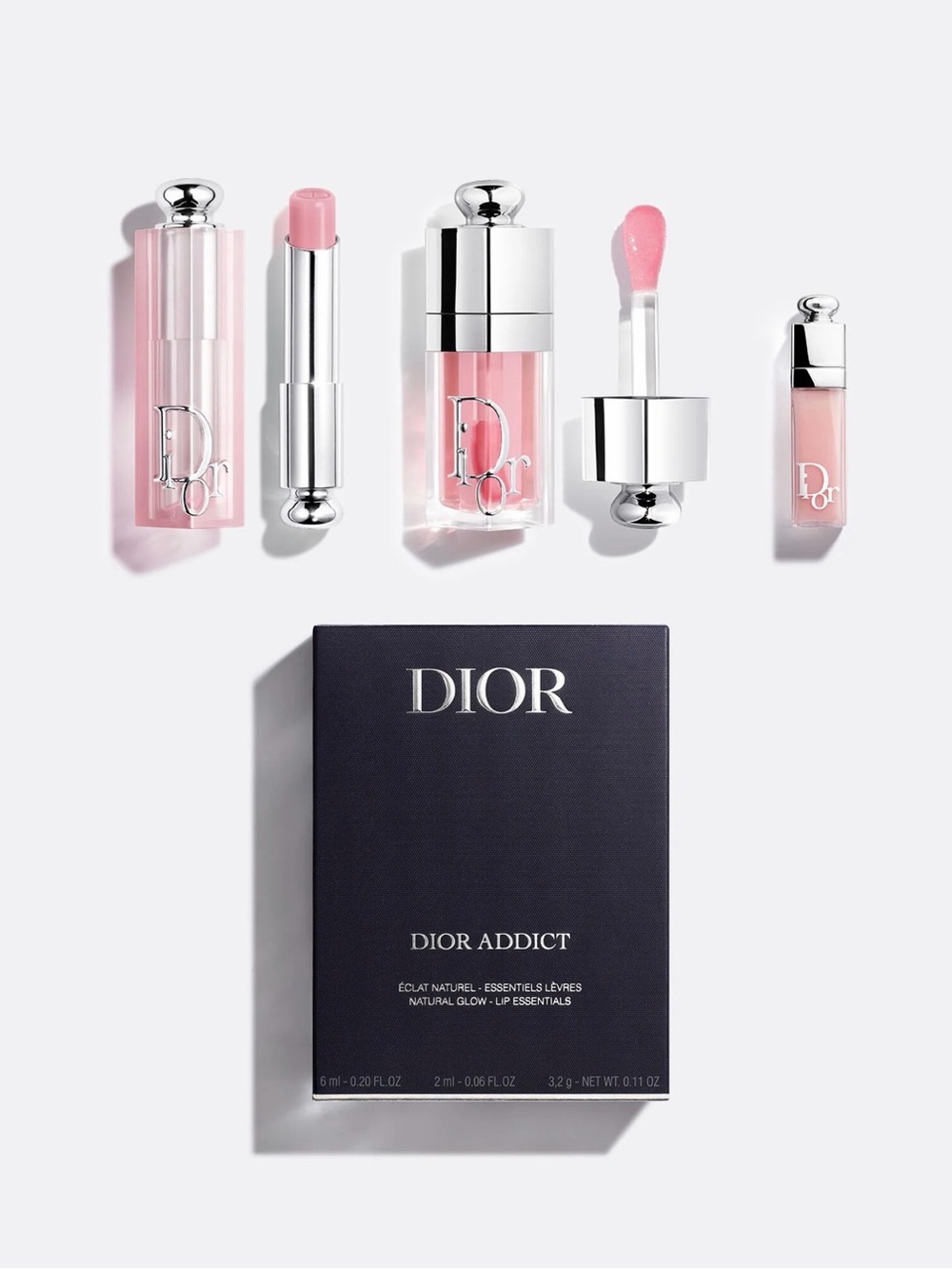 Dior Pink Lip Essentials Set — Soft Rose & Light Pink